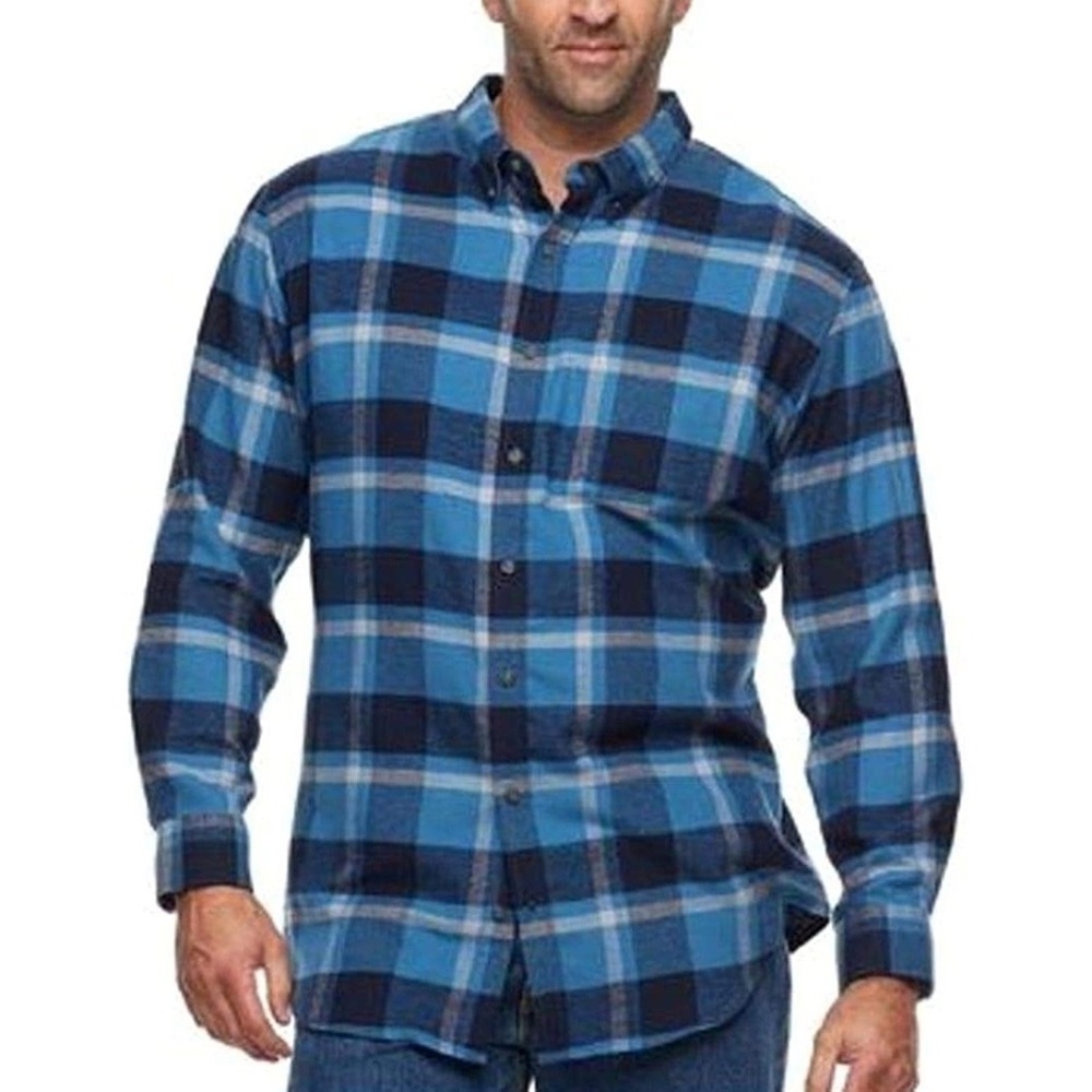 Croft & Barrow Blue Plaid Flannel Shirt